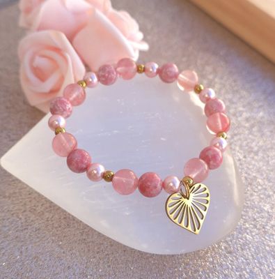 Bracelet Création • Thulite/Quartz Cerise