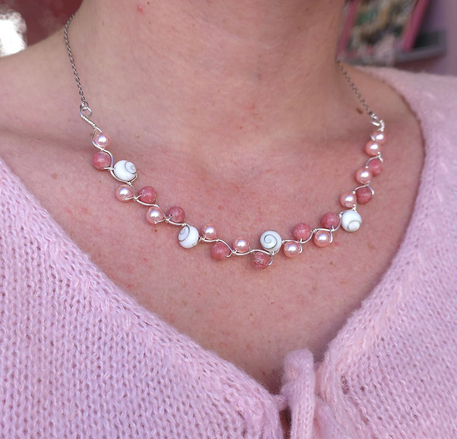 Collier oeil de sainte Lucie/Thulite