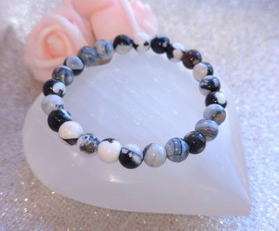 Bracelet Agate Orque ø8