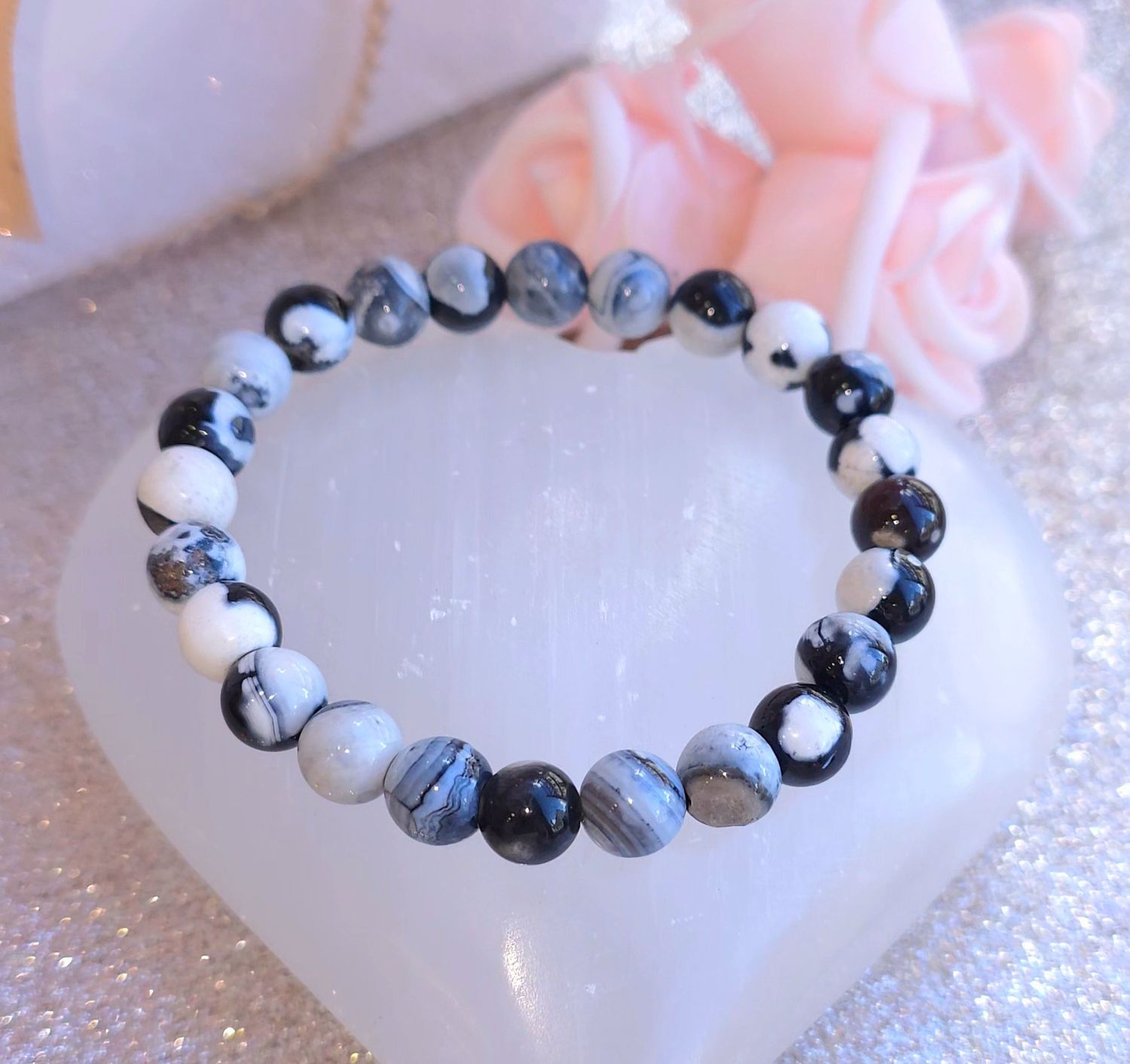 Bracelet Agate Orque ø8