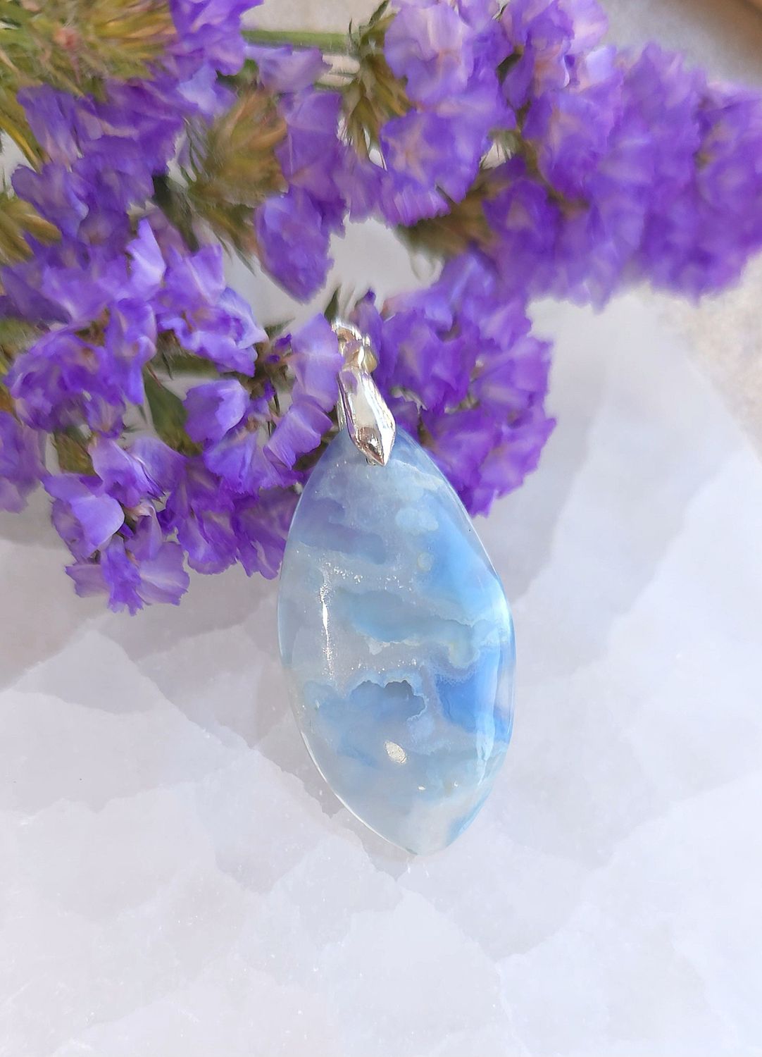Agate Plume Bleu n°1 (Rare)