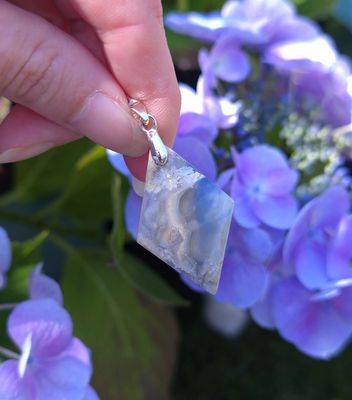 Agate plume Bleue n°3