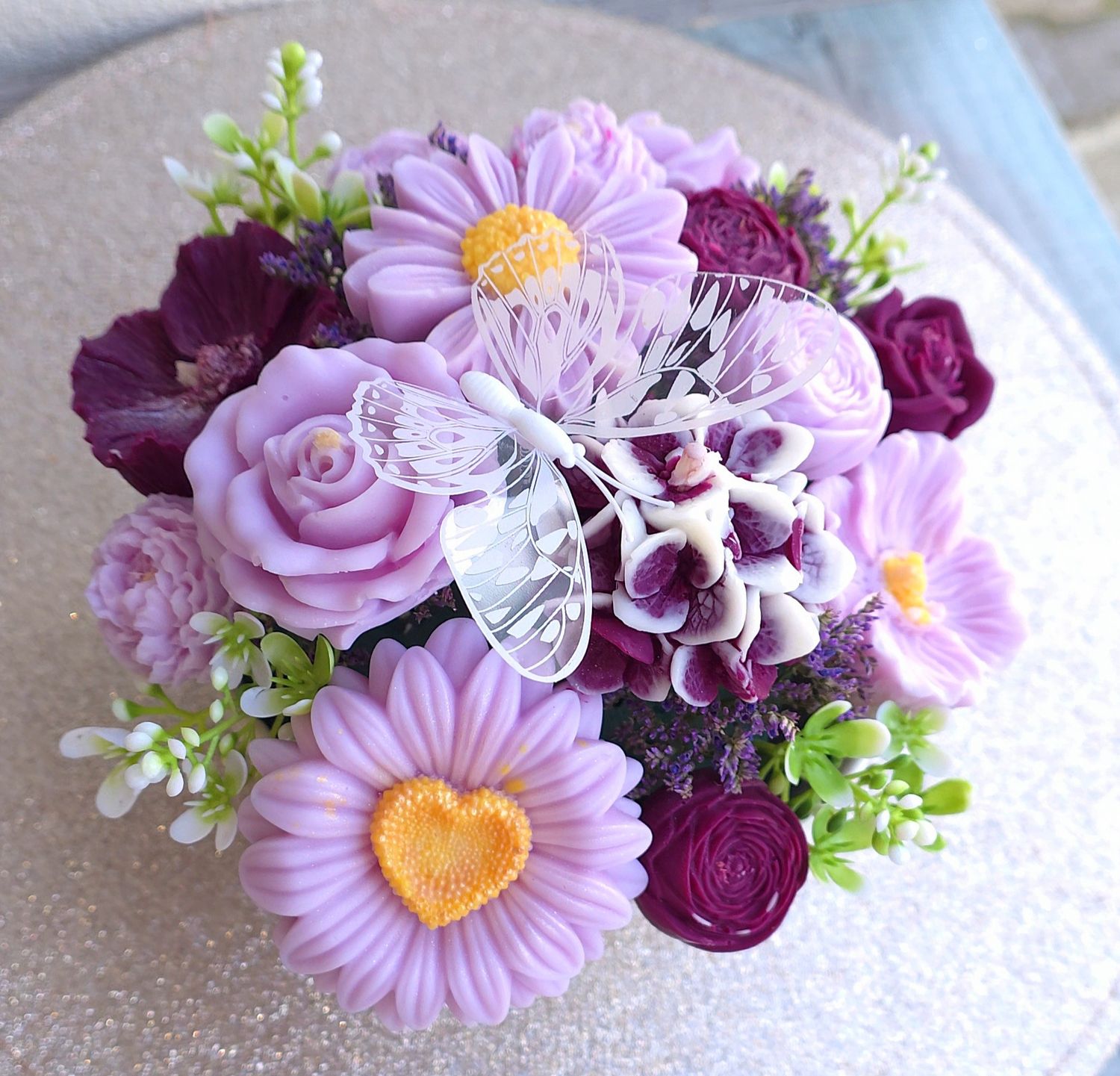 Bouquet Papillon Violet n°1