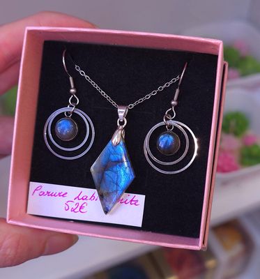 Parure Labradorite Bleue