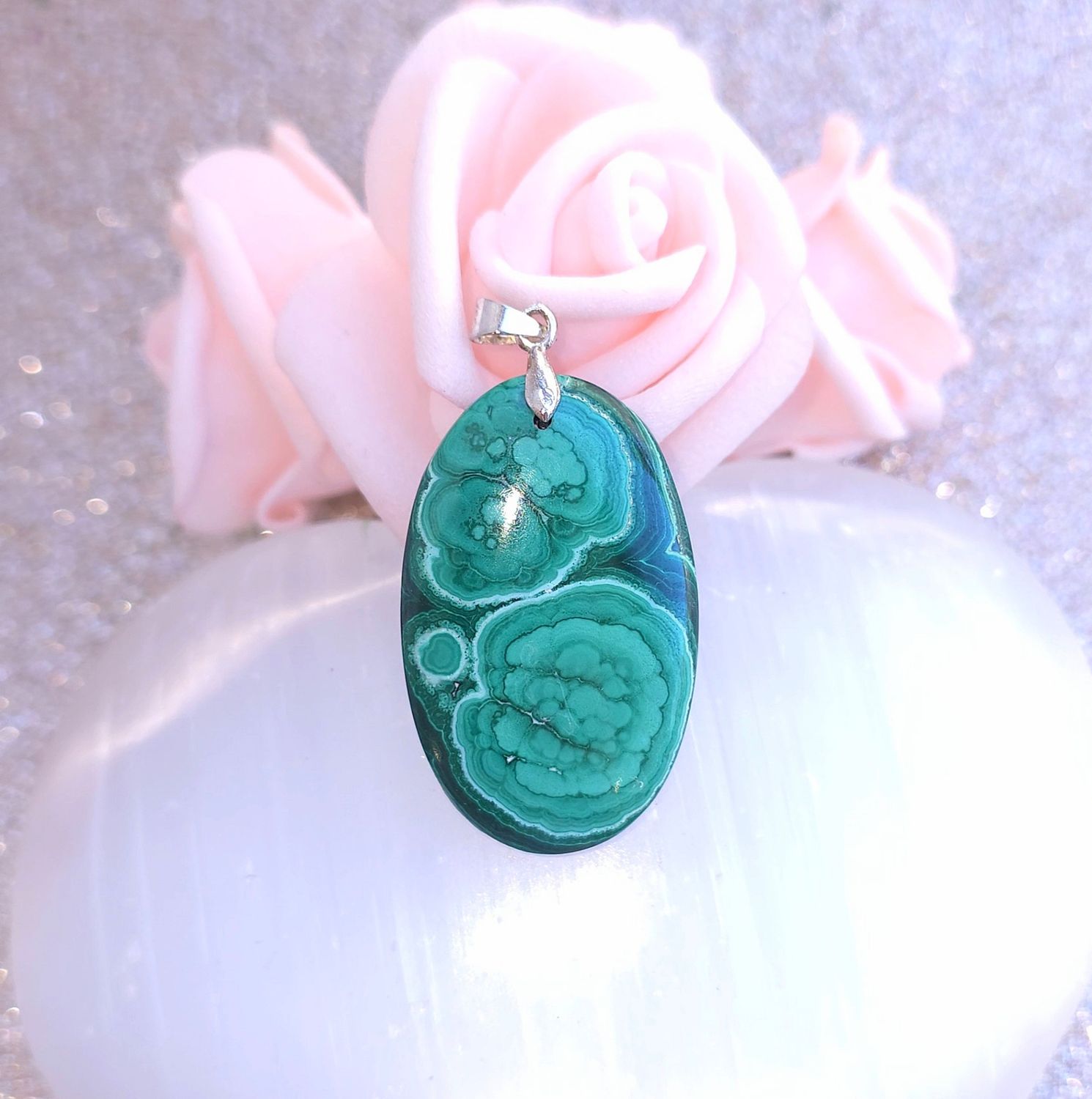 Malachite inclusion chrysocolle 