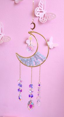 Capteur de Lumière Lune - Aigue Marine/Aqua Angel/Cristal de Roche