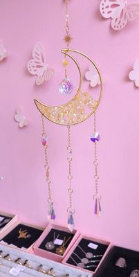 Capteur de Lumière Lune - Quartz Citron/Aqua Angel 