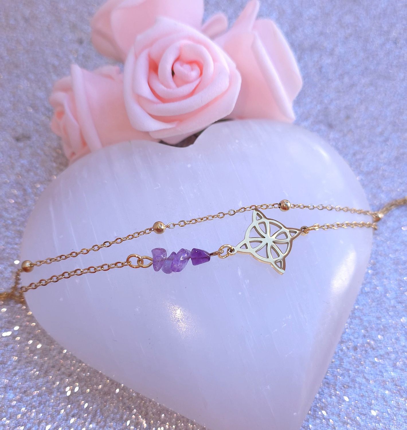 4. Noeud de Sorcière • Amethyste (Doré) n°1