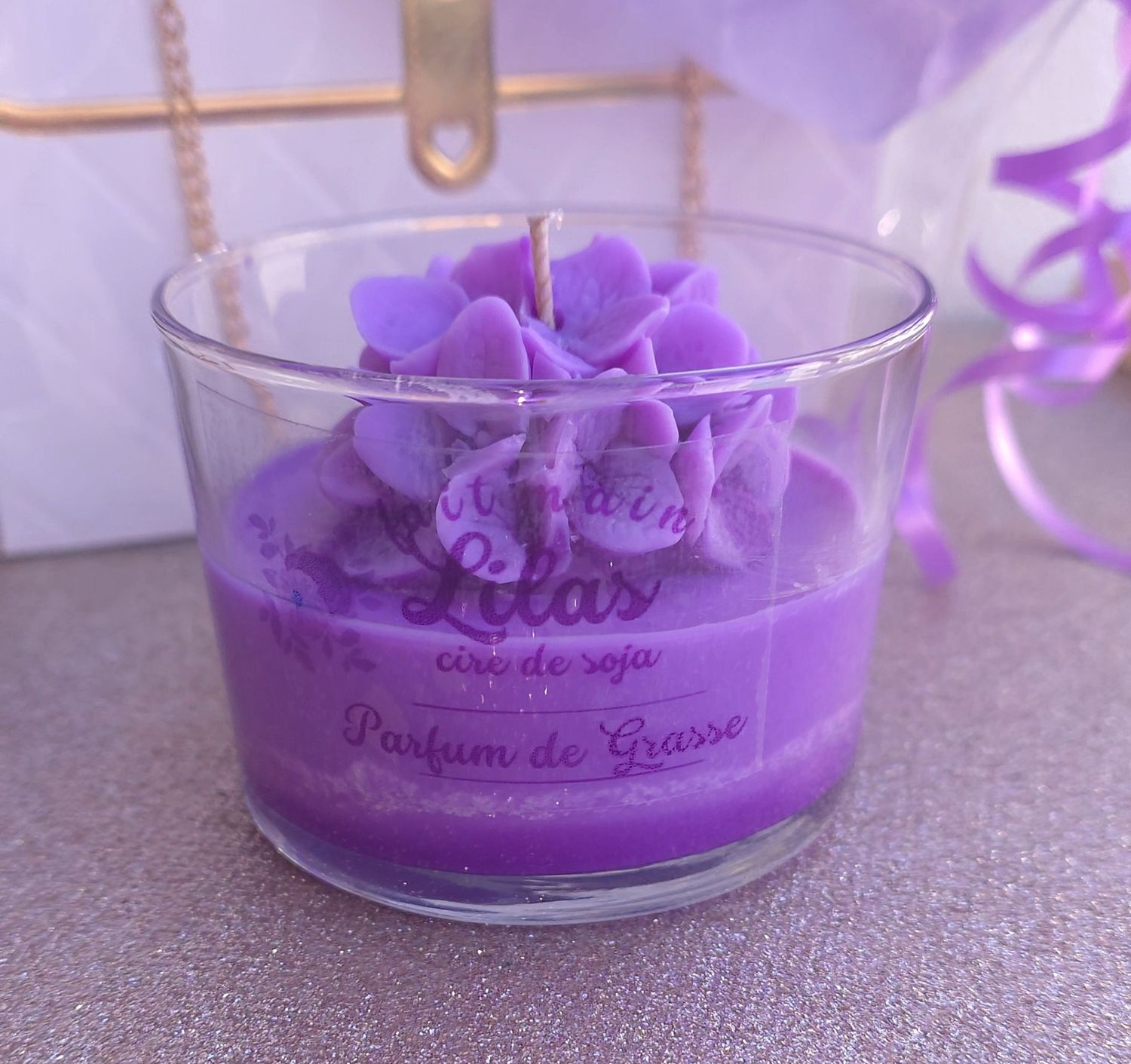 40.Bougie Artisanale • Lilas