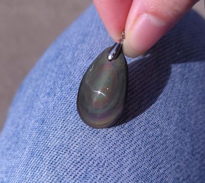 Obsidienne Oeil Céleste arc-en-ciel Double Face n°3