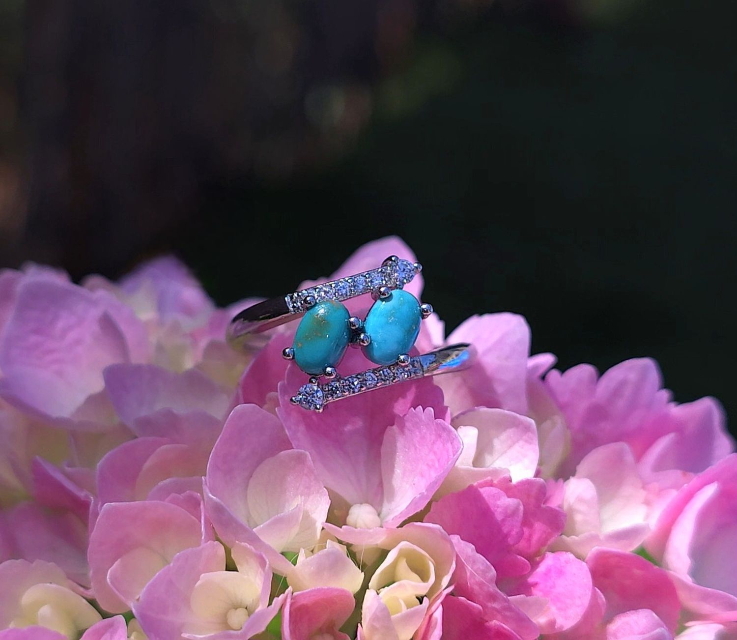 223.Bague Turquoise du Tibet n°2