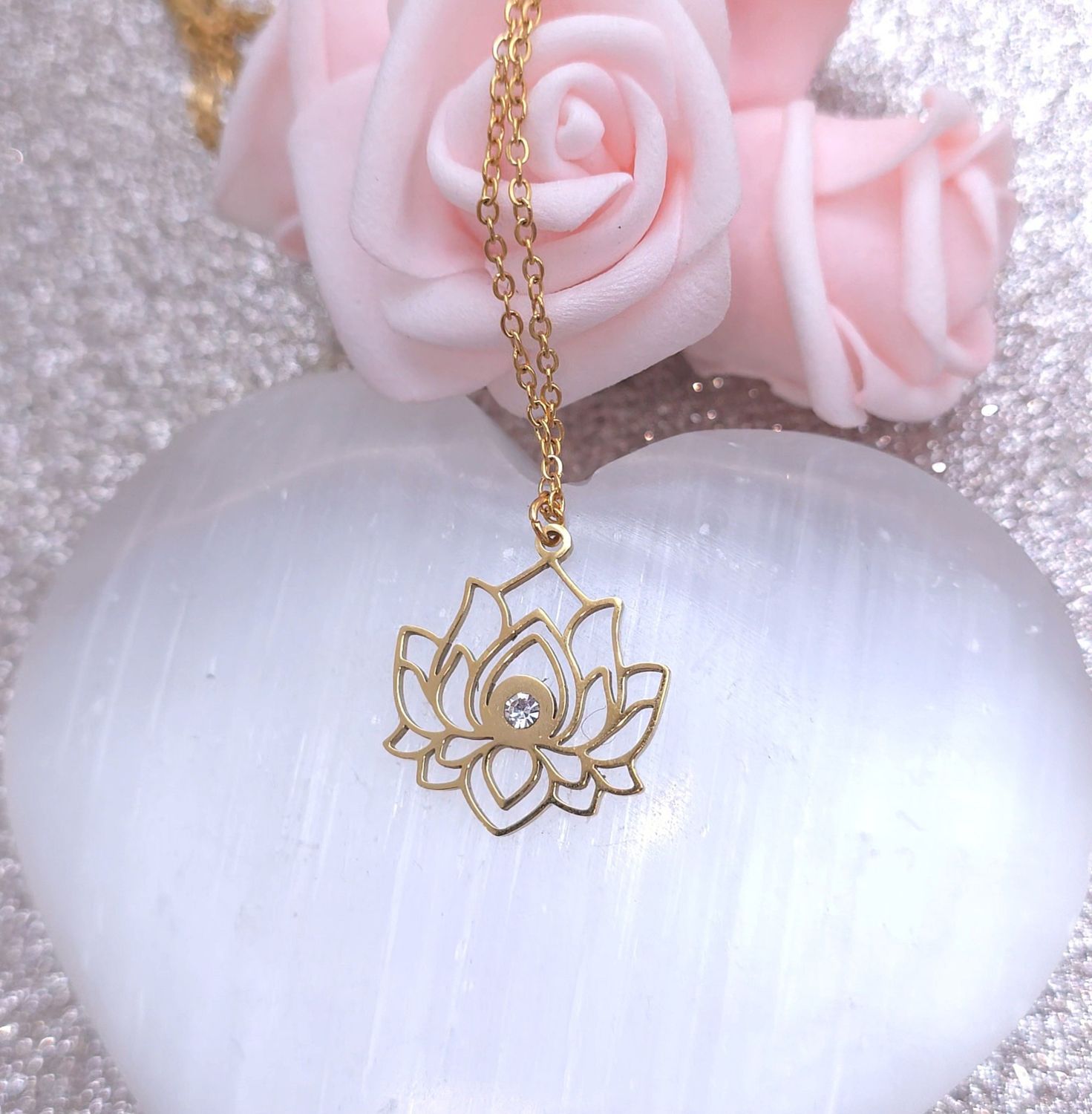 191.Pendentif • Lotus Doré