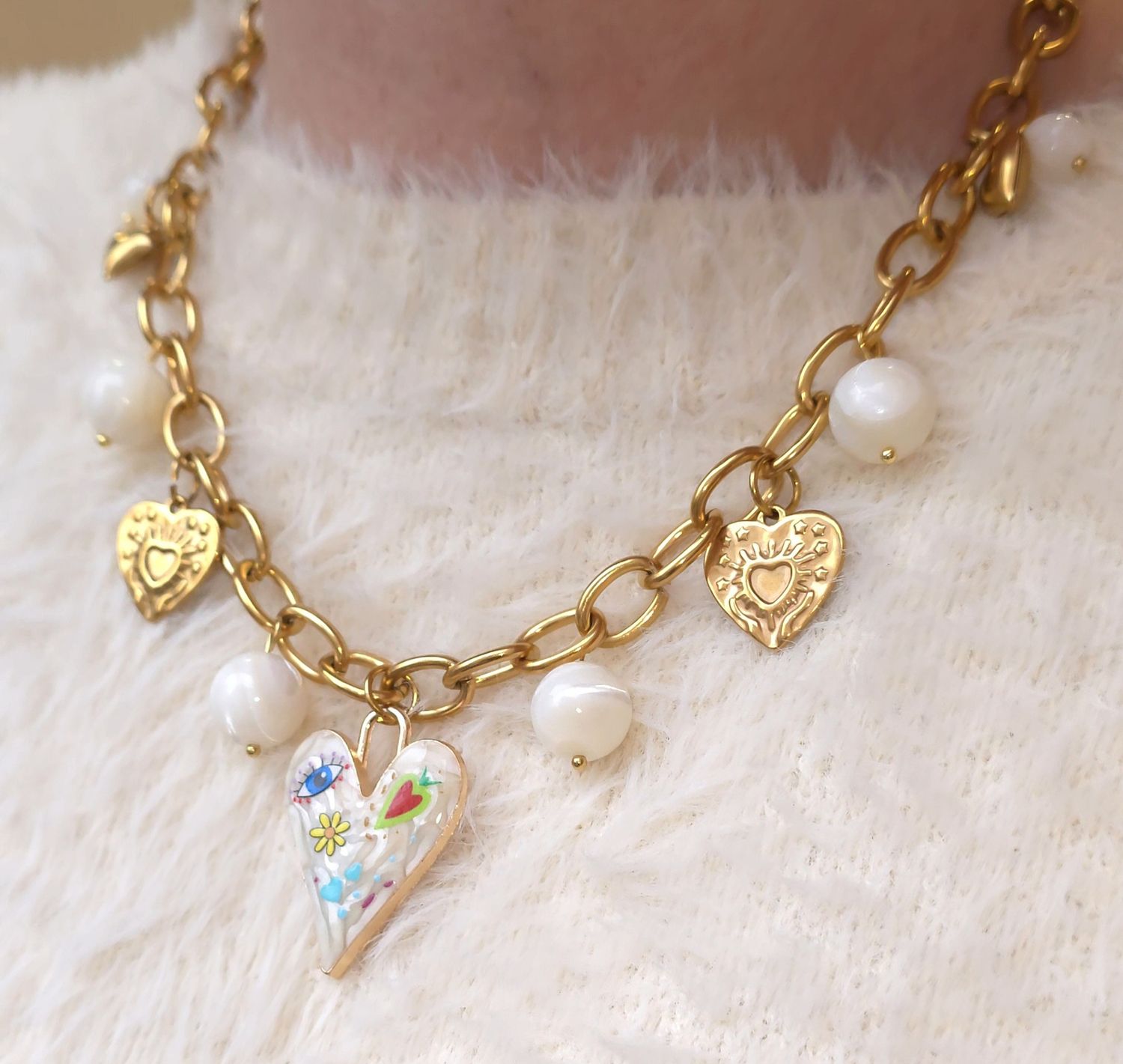 32.2 Collier Breloque Nacre