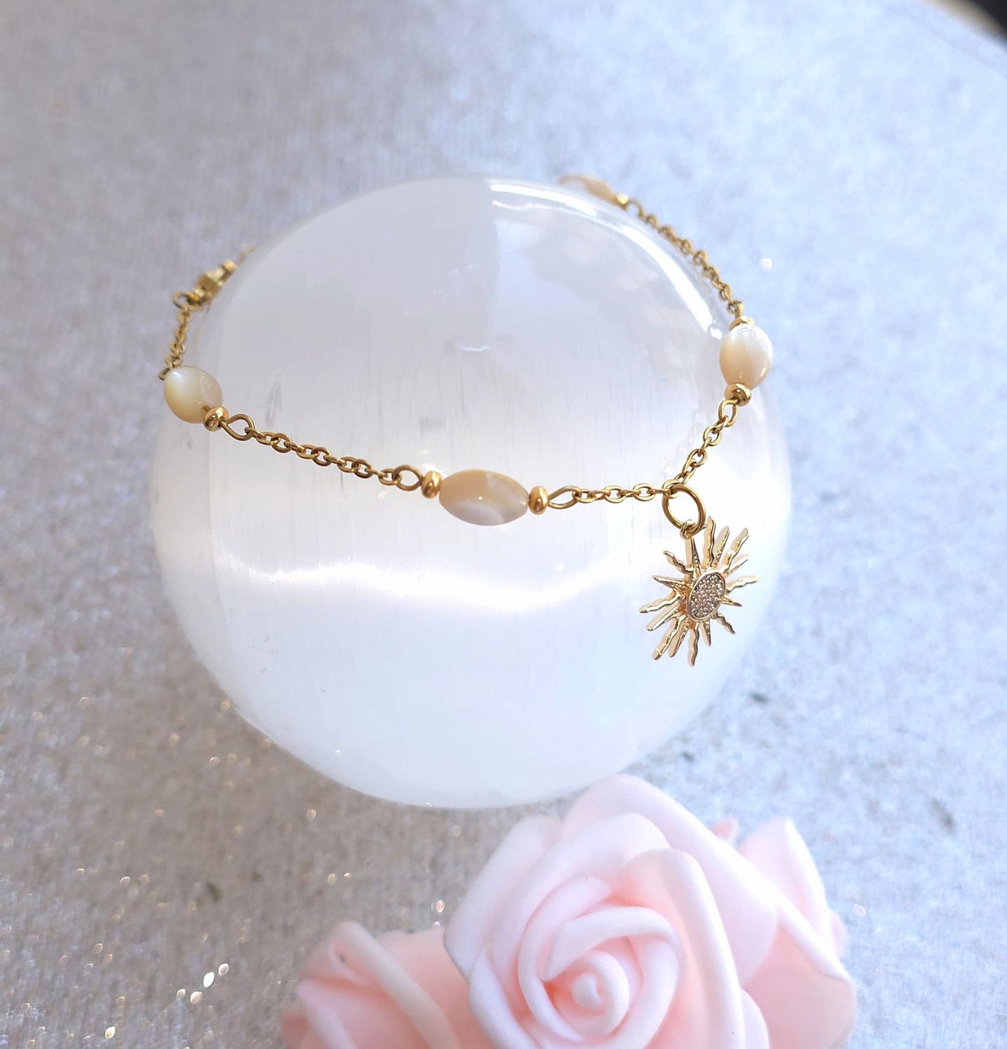 Bracelet de cheville • Nacre et Coquillage