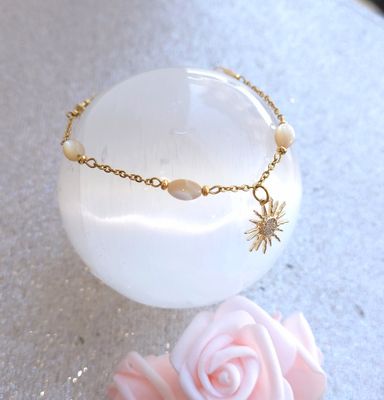 Bracelet de cheville • Nacre et Coquillage
