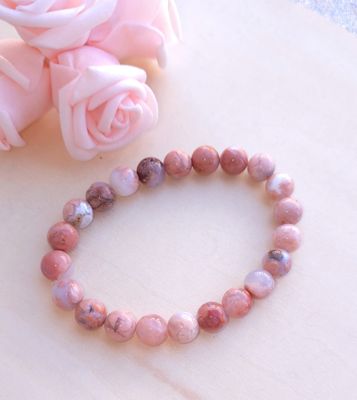 Bracelet Agate Cotton Candy ø8