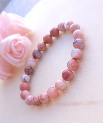 Bracelet Agate Cotton Candy ø8