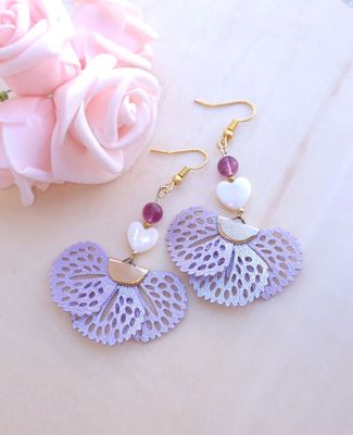 Boucle Valentine • Nacre/Fluorite (Unique)