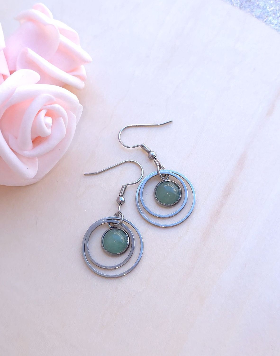 Boucle Pendante • Aventurine