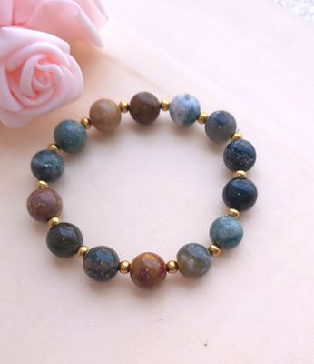 Bracelet Agate indienne ø10