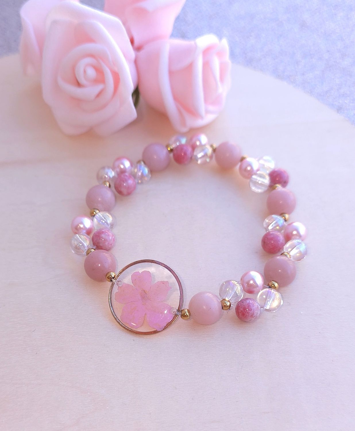 Bracelet Création • Aragonite/Thulite/Aqua angel
