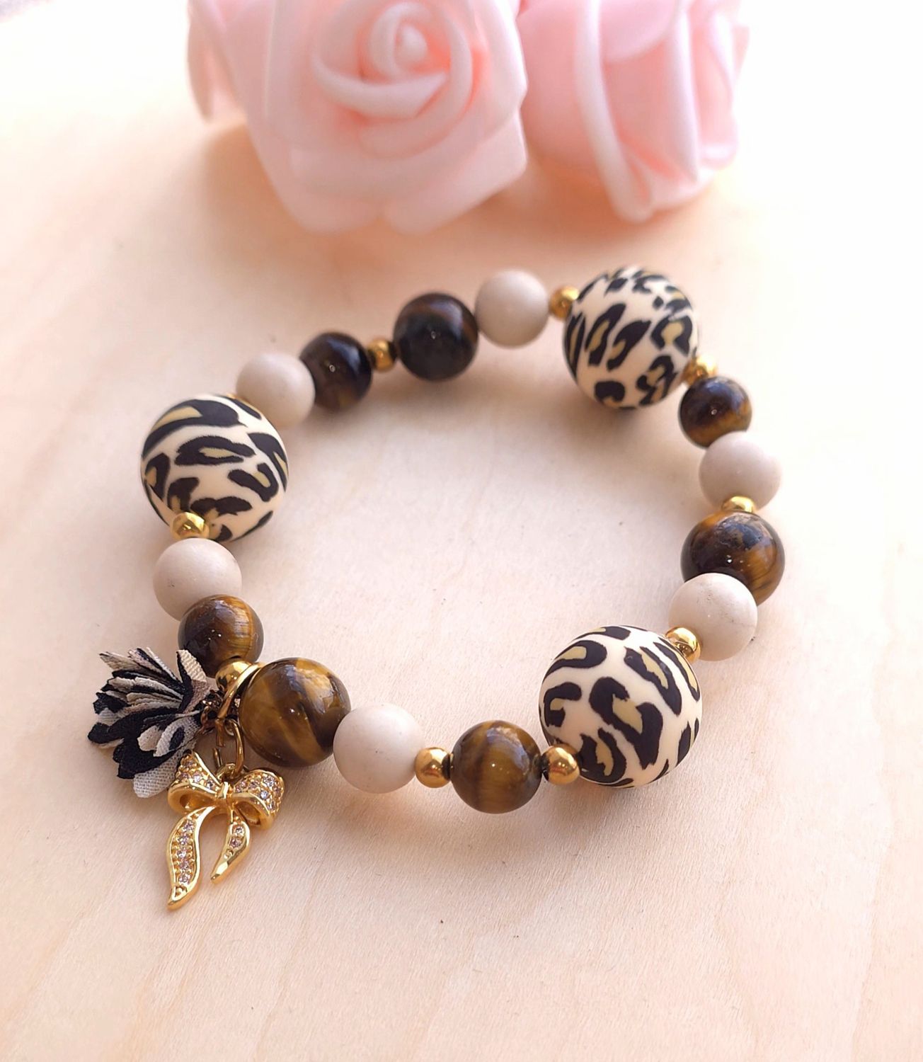 Bracelet Création • Oeil du tigre/Jaspe ivoire