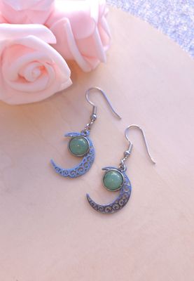 Boucle lune • Aventurine 