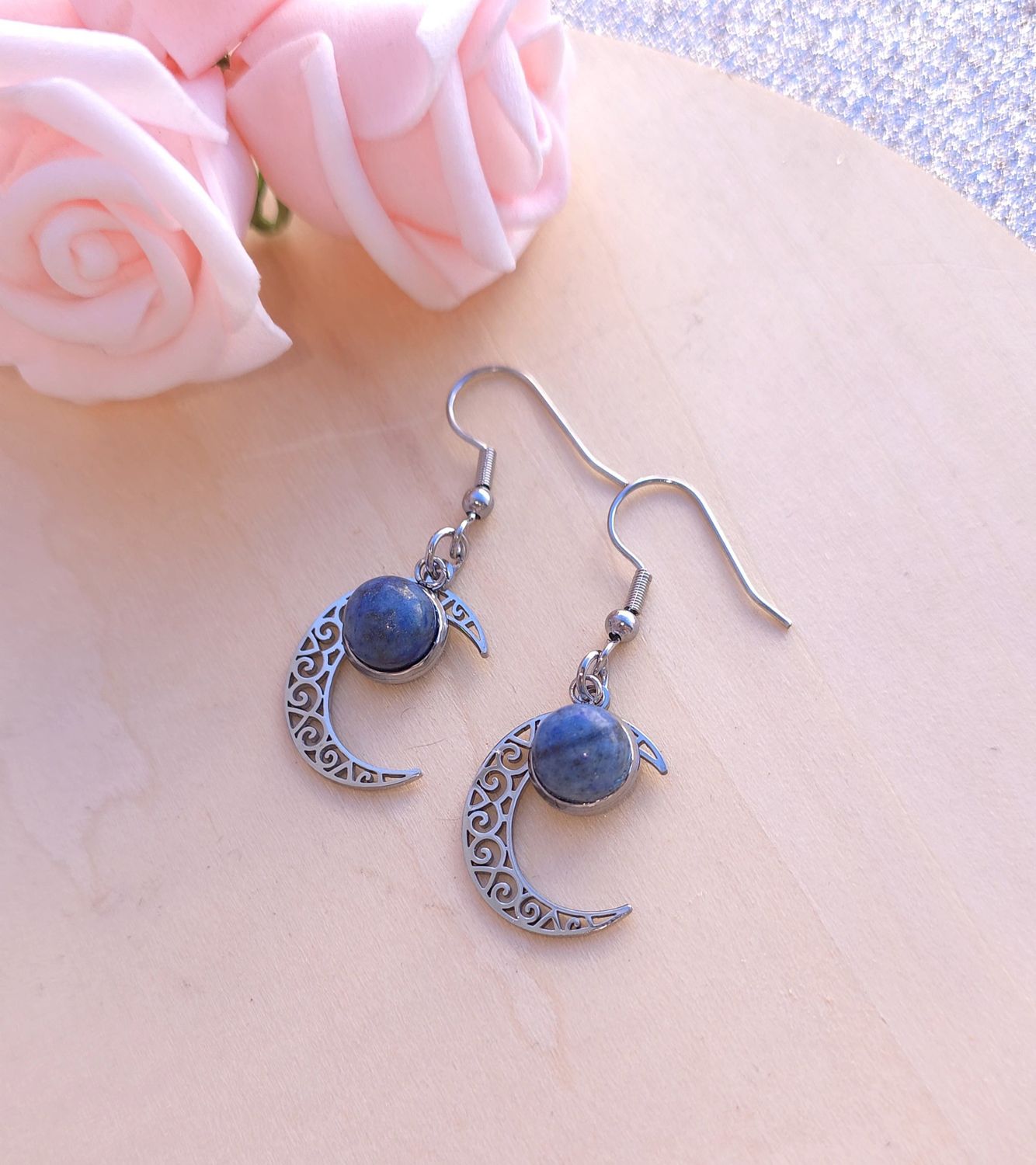 Boucle lune • Lapis Lazuli 
