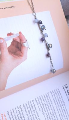Collier Cascade de perle • Aigue marine, aqua aura et perle de culture
