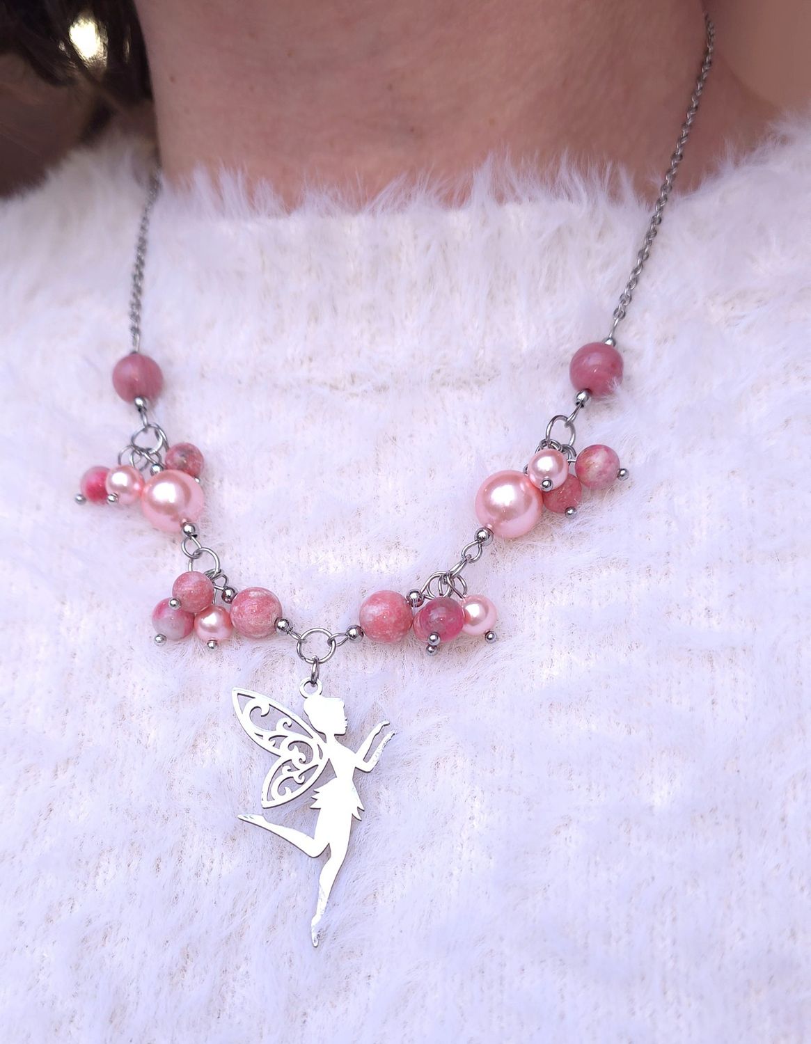Collier Thulite/Rhodonite 