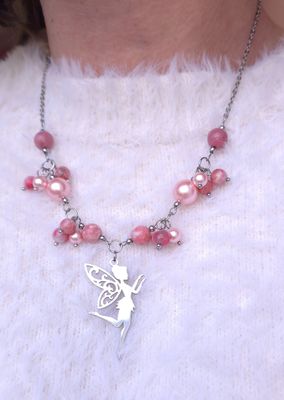 Collier Thulite/Rhodonite 