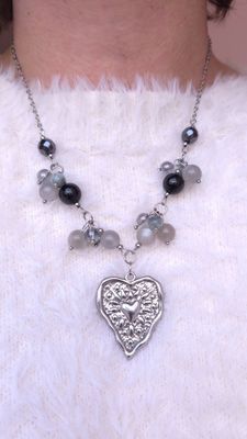 Collier Pierre de lune/Labradorite/Hématite/Tourmaline 