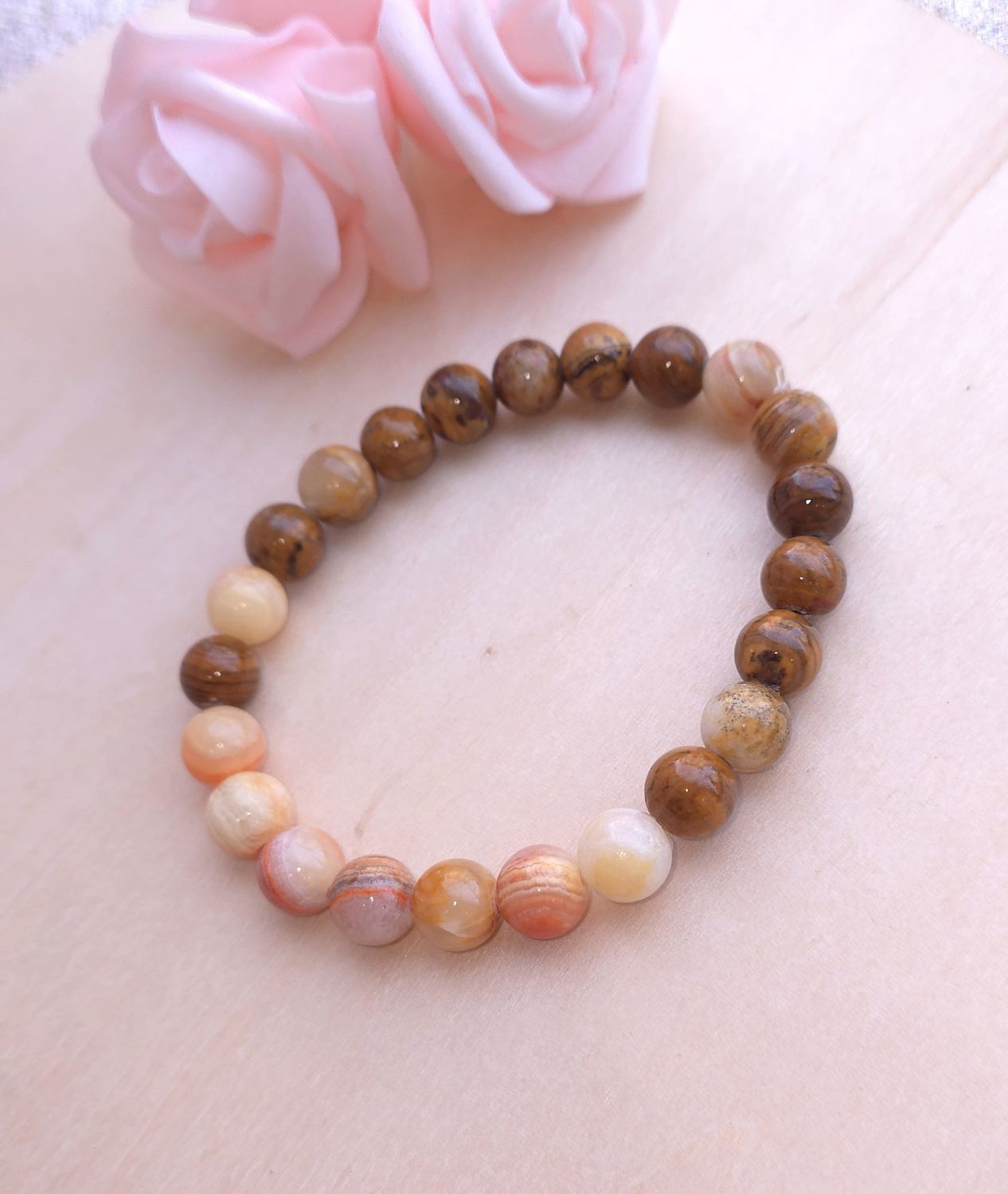 Bracelet Calcite rubanée ø8