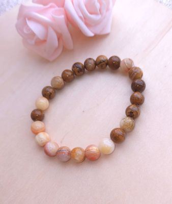 Bracelet Calcite rubanée ø8