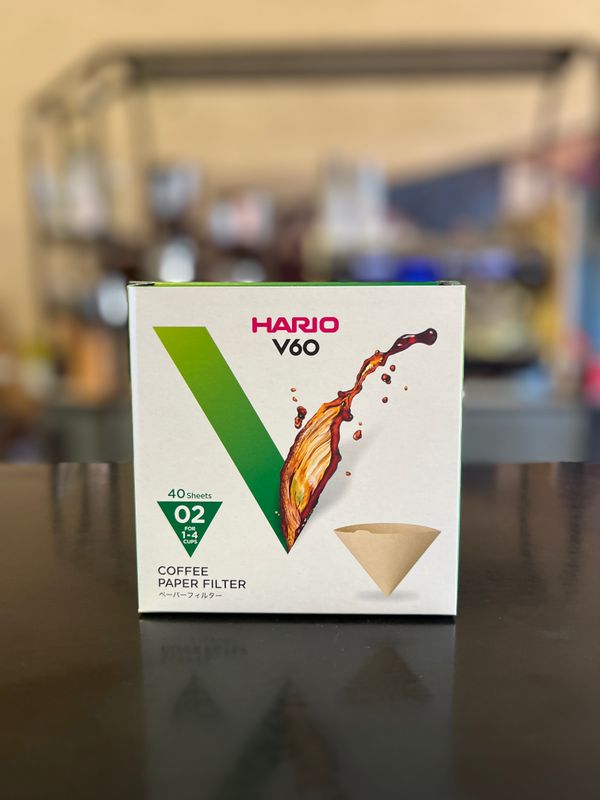 Hario V60 paper coffee-filters- Natural- 2 cup 40 pieces