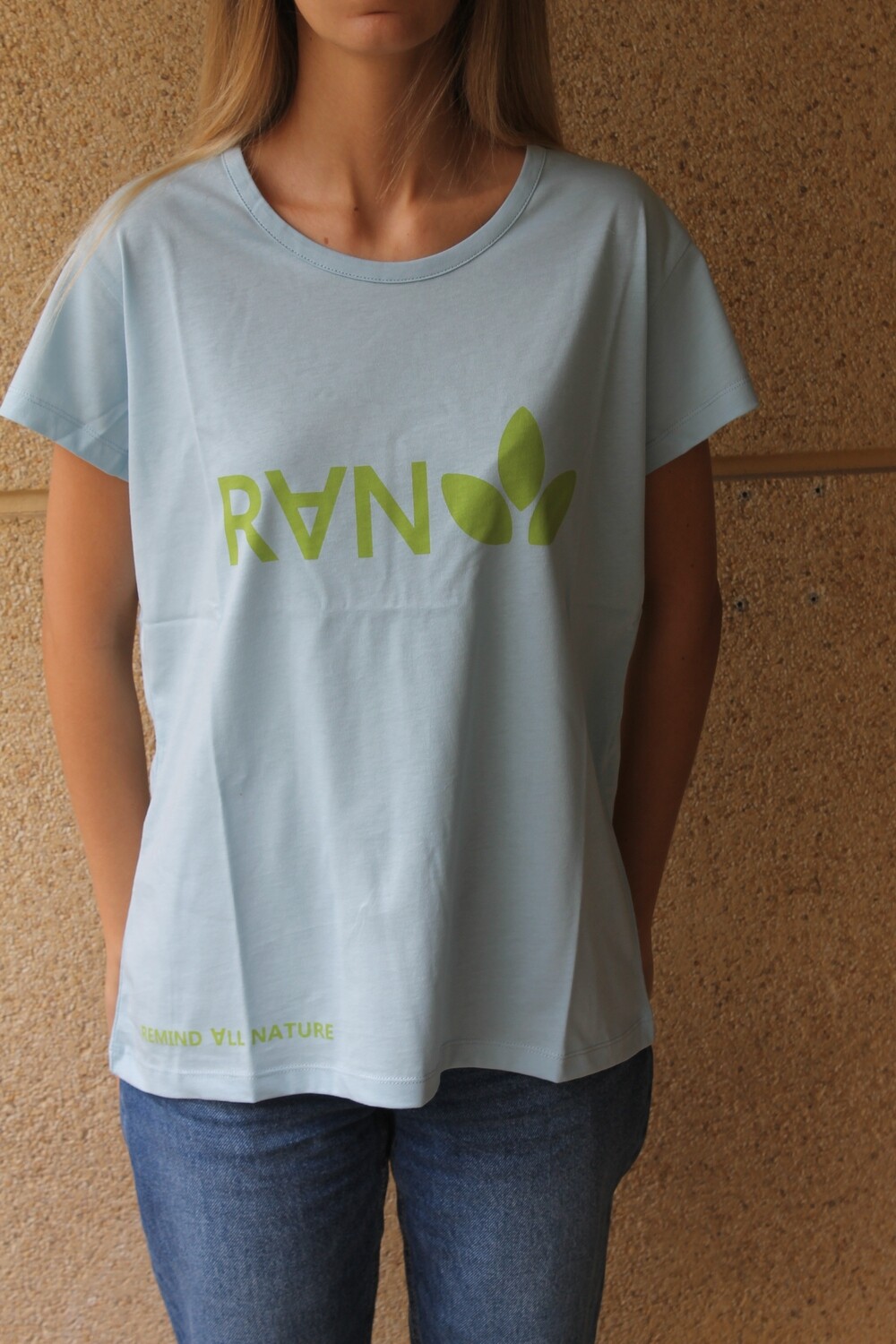 T-Shirt Senhora, Azul Céu, Tamanho único, 100% Algodão Orgânico
