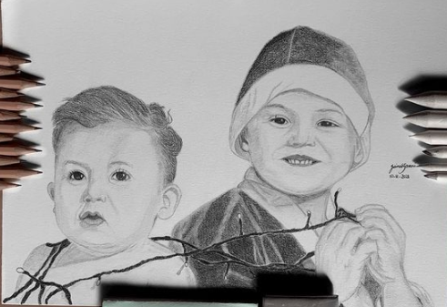 A4 customized multiple faces portrait