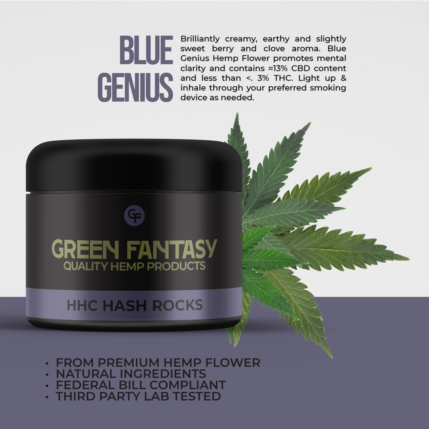 HHC Hash Rocks Blue Genius