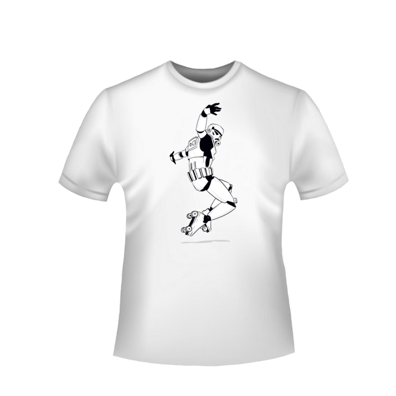 White Tee SK8 trooper