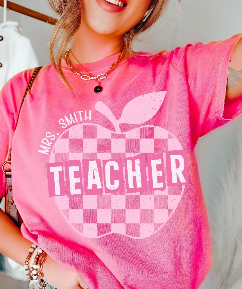 Custom Retro Apple Name Shirt