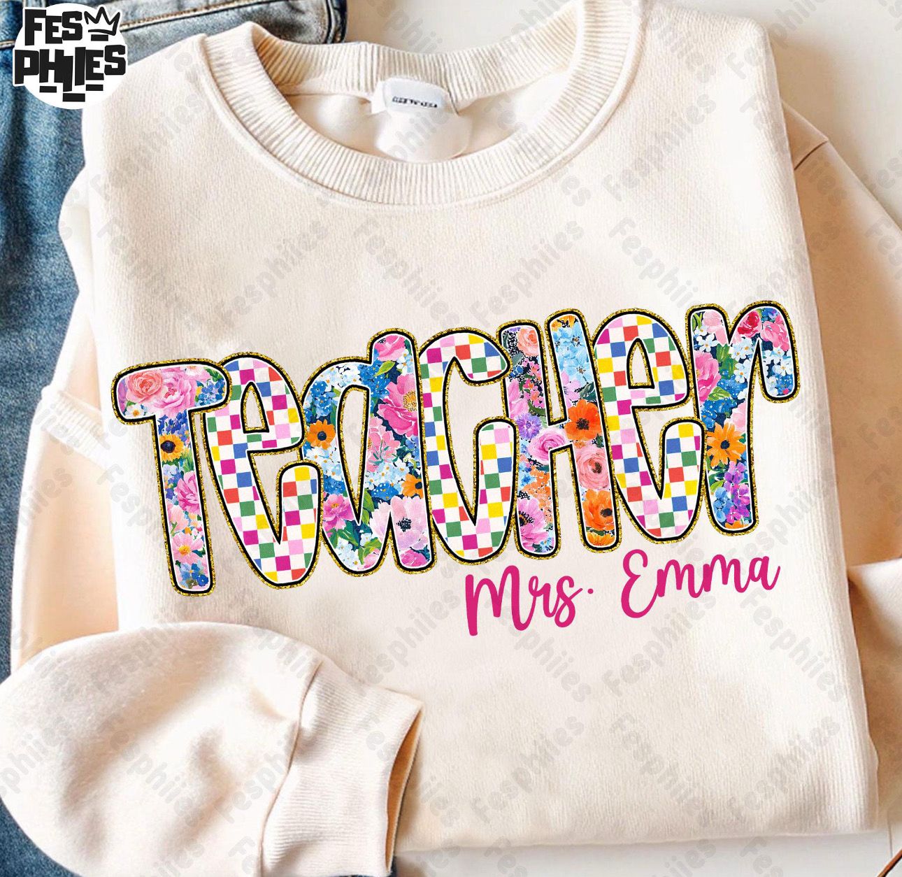 Trendy Teacher Customizable Shirt
