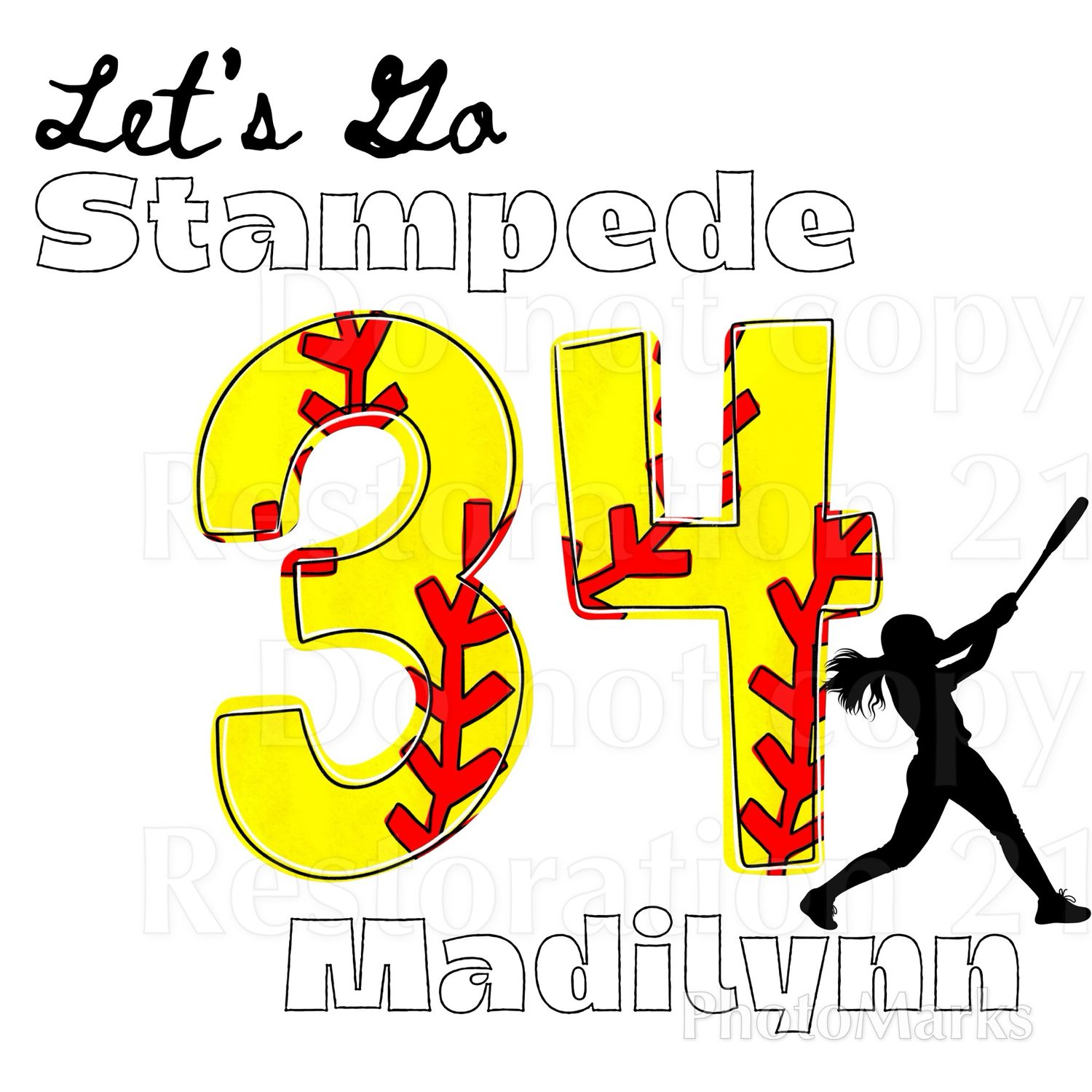 Let&#39;s Go Custom Team Baseball &amp; Softball Spirit Shirt