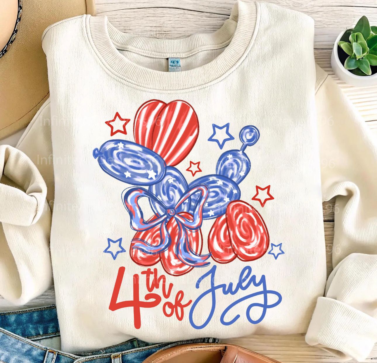 Fourth of July Balloon Dog Shirt