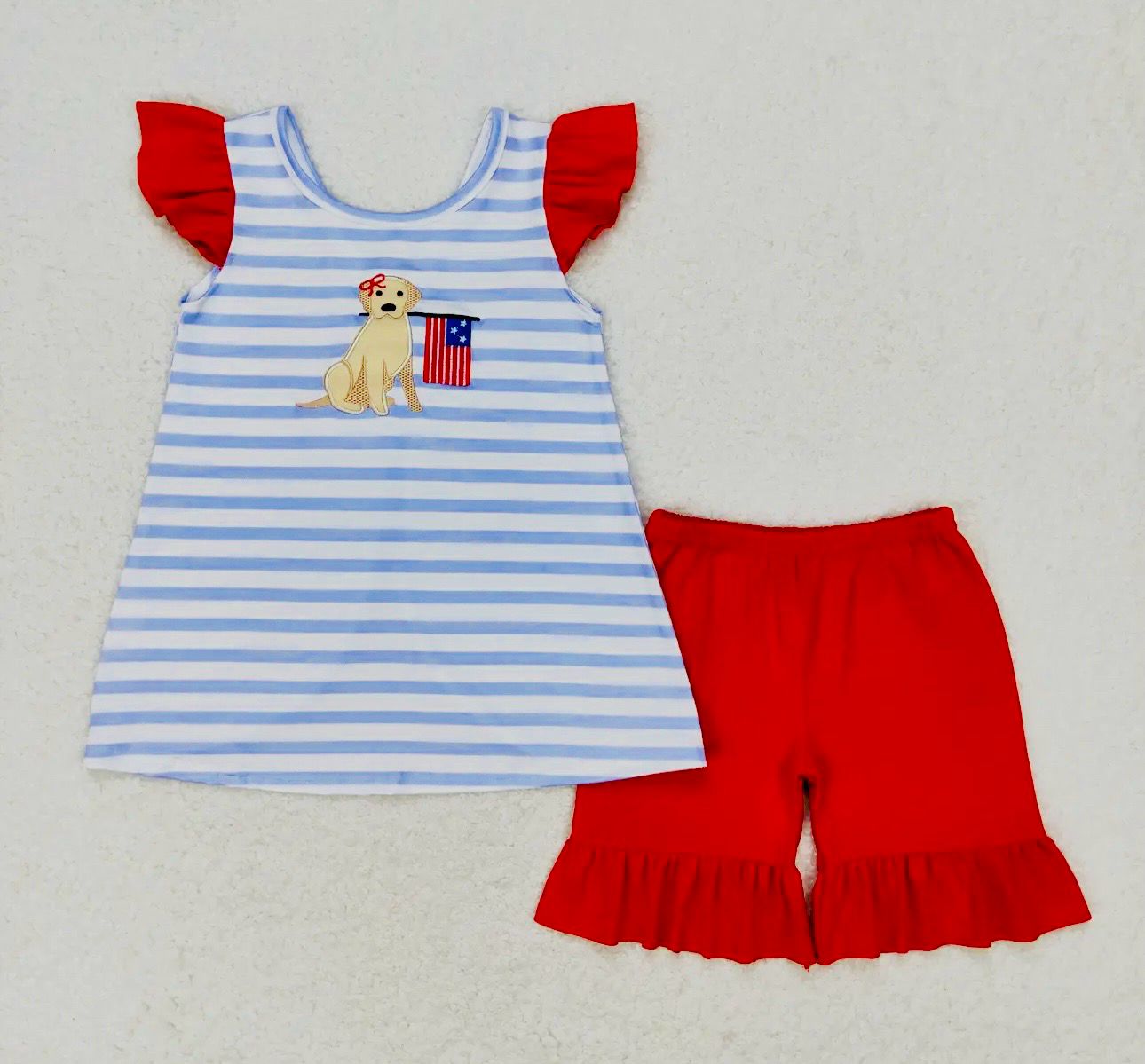 Patriotic Pooch Girls Short Set
