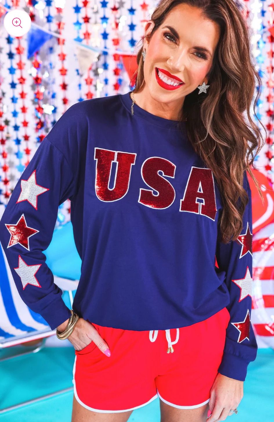 USA 🇺🇸 Sequin Star Top