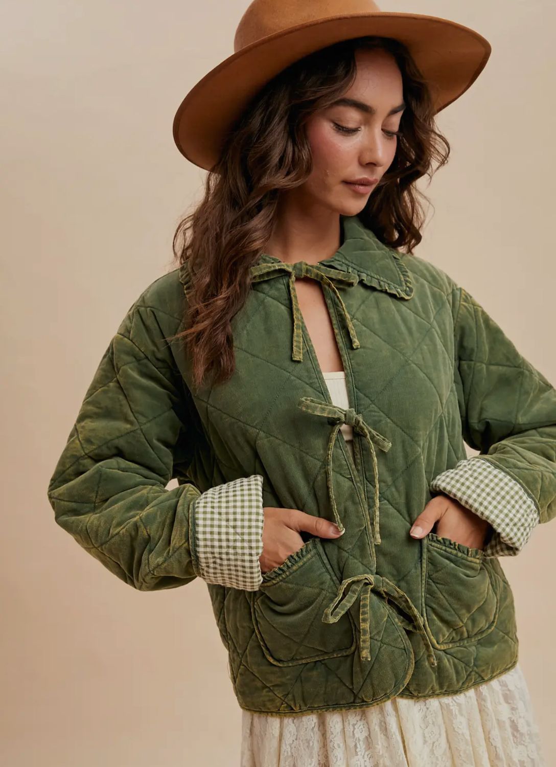 She&#39;s Cute Garment Washed Corduroy Jacket