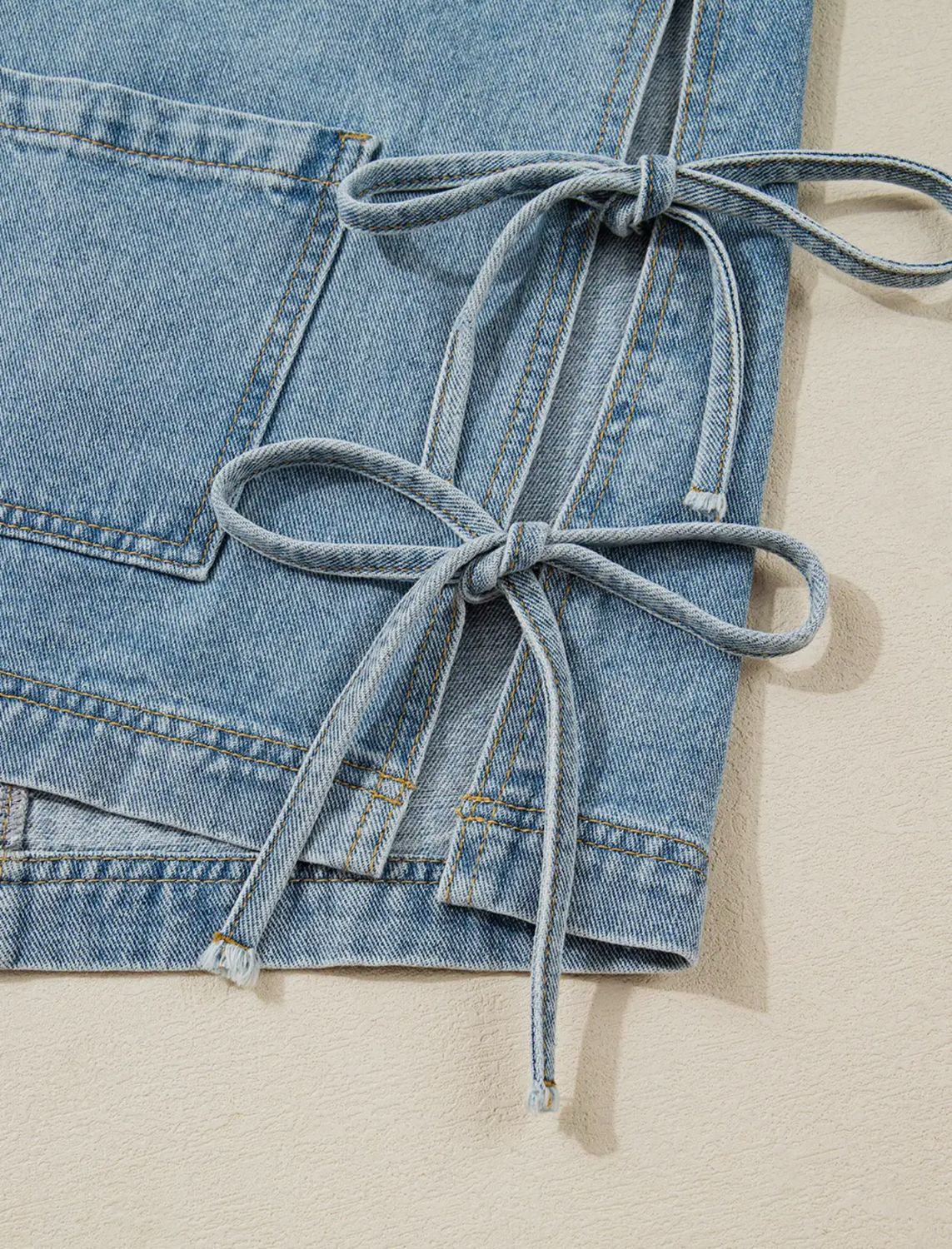 Boyfriend Style Multi-Pocket Denim Jacket