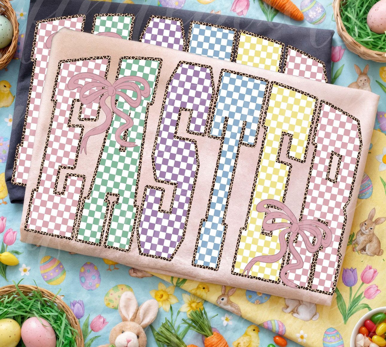 Girly Gingham Easter Shirt