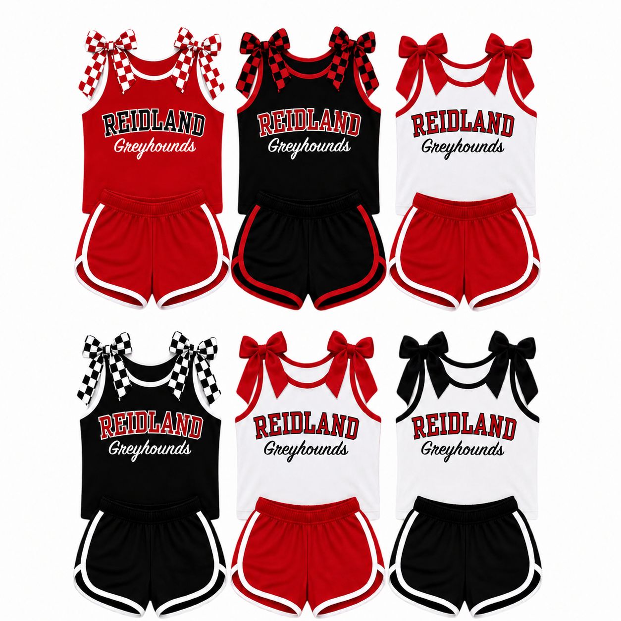 Bowtie Tank &amp; Shorts Team &amp; School Spirit Sets