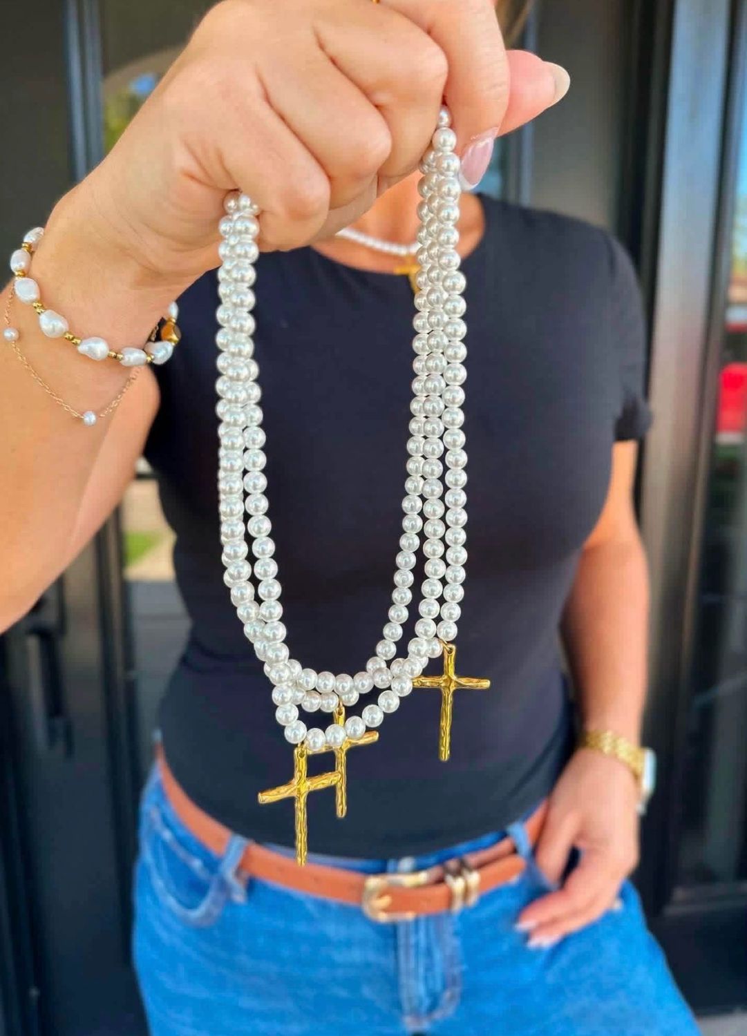 Beaded Pearl Necklace